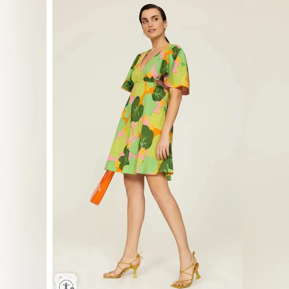 NWT Kate‎ Spade Cucumber Floral Swing Dress Sz 6 $328
